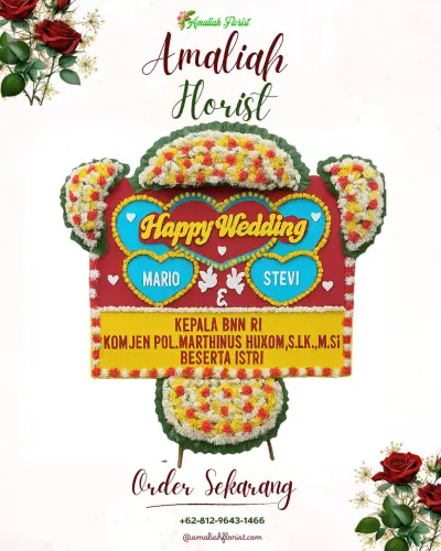 Karangan Papan Bunga Pernikahan di Sumurpanggang